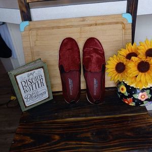 Skechers Burgundy Velvet Sneakers